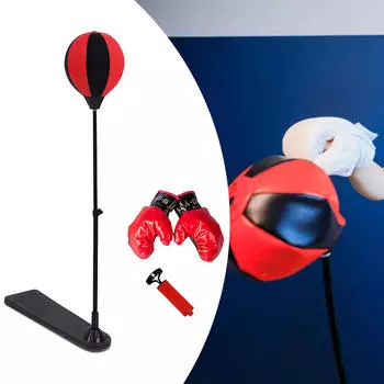 Боксерская груша для детей, бокс с подставкой, легкие перчатки, мяч для силовых тренировок