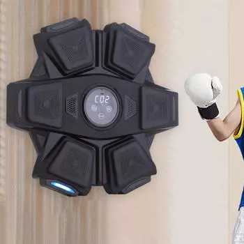 Боксерская мишень для тренировки реакции, с подсветкой, для использования в помещении, спортзале, дома Black