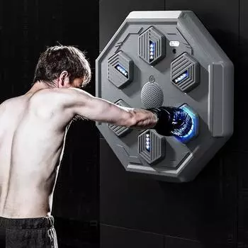 Боксерская мишень Умная музыкальная боксерская машина Электронная боксерская мишень на реакцию Ритмическая настенная мишень Робот-тренажер с мешком с песком A