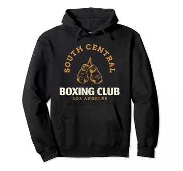 Боксерская толстовка с капюшоном South Central Los Angeles Boxing Club - чёрный