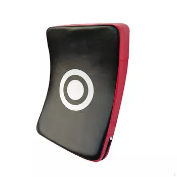 Боксерские изогнутые перчатки Focus Hand Target Punch Bag Foot PU Leather Taekwondo Kick Pad красный