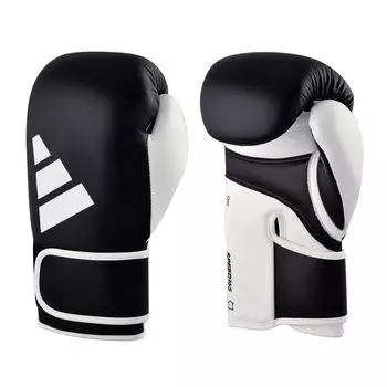 Боксерские перчатки adidas Speed 165 WAKO Official Adidas Sparring Gloves Boxing Kickboxing Натуральная кожа Черный x // (10 унций, Белый) чёрный