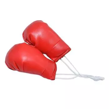 Боксерские перчатки, автомобильное подвесное зеркало, украшение для интерьера автомобиля, DIY украшения, кожаный кулон красный