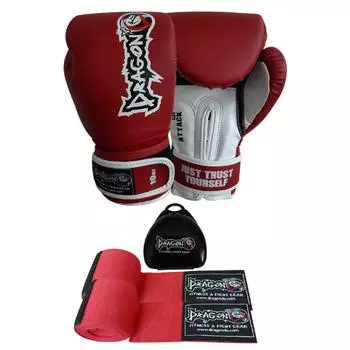 Боксерские перчатки для атаки, кикбоксинг, муай тай, боксерские перчатки, набор из 3 повязок и каппы