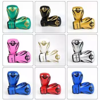 Боксерские перчатки для детей и взрослых, муай-тай, бокс, санда, дышащие, свободные, боевые искусства, тренировочные перчатки для кикбоксинга child зелёный