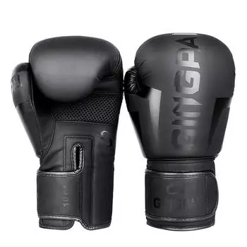 Боксерские перчатки для взрослых, тренировки с мешком с песком, детские боксерские перчатки One Size чёрный