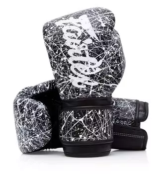 Боксерские перчатки Fairtex BGV14 - (Черный/Белый/10 унций) чёрный