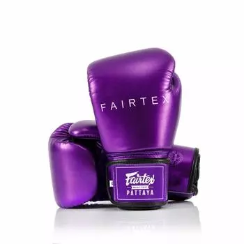 Боксерские перчатки Fairtex Metallic (Фиолетовый металлик, 12 унций).