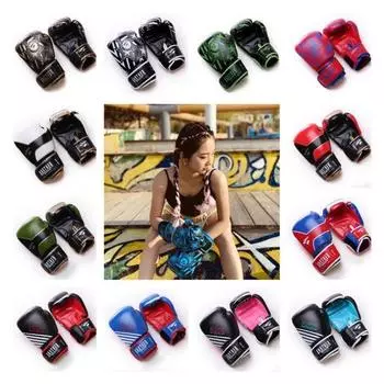 Боксерские перчатки мужские и женские боксерские перчатки Sanda Muay Thai кожаные перчатки для кикбоксинга Sandbags Training Glove 10oz/12oz/14oz 10oz