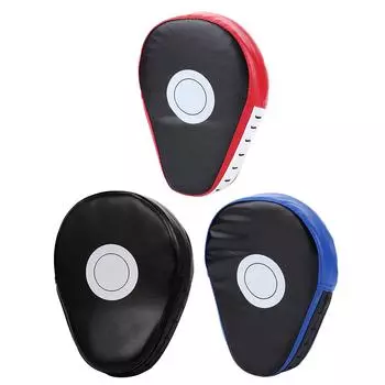 Боксерские подушечки с 5 пальцами, перчатки из искусственной кожи, дышащие подушечки для тайского бокса для бокса ММА Black Red