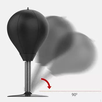 Боксерский мешок, боксерская груша для офисного стола с детскими перчатками в комплекте Black
