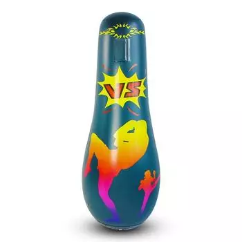 Боксерский мешок с песком Взрослый надувной боксерский столб тумблер Вертикальный надувной мешок с песком