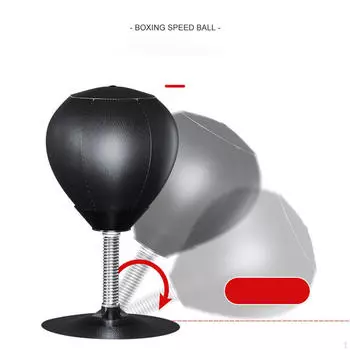 Боксерский мяч для реакции на бокс Боксерская груша Тренировка ударов Улучшение скорости Присоска Black