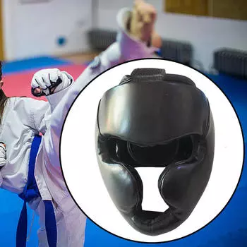 Боксерский шлем, регулируемый, полностью покрывающий лоб и защиту ушей S