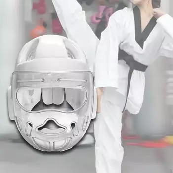 Боксерский шлем, шлем для каратэ, дышащая переносная маска для лица, защита головы для XL