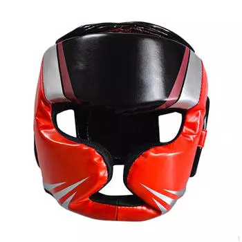 Боксерский шлем, защитная маска для лица, полностью покрывающая голову для спарринга в тхэквондо, санда Red S
