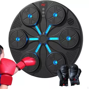 Боксерский тренажер, тренажер с перчатками, оборудование для мешков с песком, музыкальная настенная мишень синий