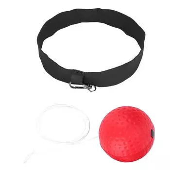 Боксерское оборудование Fight Punch Reflex Ball с повязкой на голову для тренировок, снятия стресса, бокса, красный красный