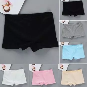 Боксеры для девочек-подростков, хлопковые трусики для молодых, дышащие удобные трусы для девочек-подростков one size белый
