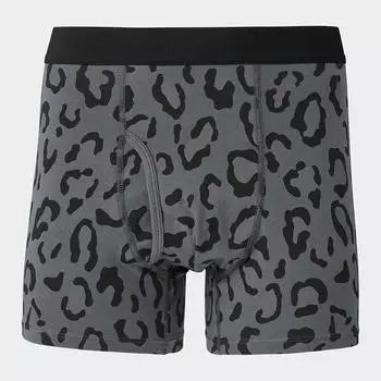 Боксеры Gu By Uniqlo с обычной посадкой и леопардовым принтом 09 BLACK/S