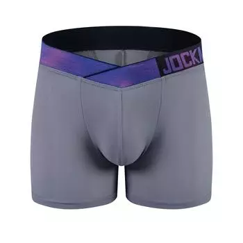 Боксеры JOCKMAIL, съемные трусы с подкладкой на бедрах, дышащее мужское нижнее белье из сетки с низкой посадкой M чёрный