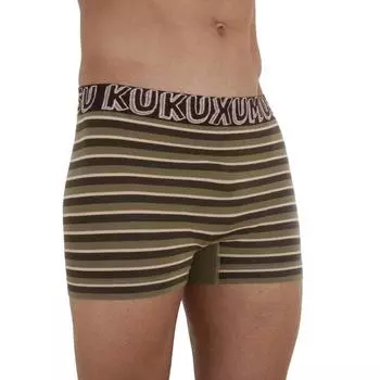 Мужские боксеры с принтом и эластичным поясом 98751 S зелёный