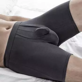 Боксеры удлиняют защитные быстросохнущие сексуальные мужские трусы со средней талией, одежда 5XL серый