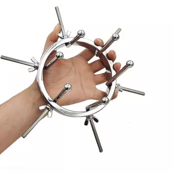 BOXIFA Stainless Steel Vaginal Anal Dilator Anal Vaginal Expansion Dilator Penetrating Type Can Be Used For Enema Adjustable Anal Spreader Pussy