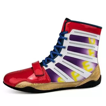 Boxing Shoes Men s Sanda Shoes High Top Fighting Competition Professional Training Shoes Wrestling Shoes Women s Boots Muay Thai Fighting Shoes 35