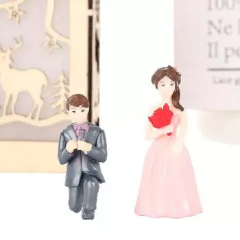 Boy Bonsai Proposing Fairy Garden Wedding Doll Marriage Lover Miniatures Ornaments Couple Figurines 02
