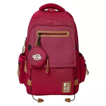 Boy Schoolbag Lightweight and Large Capacity Backpack Spine Protection Burden Reduction New Arrival Handsome Backpack Student Middle School Student Red