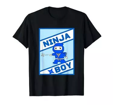 BOY Shuriken Ninja Ninja-kun “NINJA - SHURIKEN!” ” T-shirt чёрный