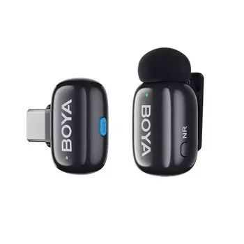 BOYA Мини беспроводной петличный микрофон, совместимый с iPhone, супер мини-микрофон, микрофон с шумоподавлением и искусственным интеллектом для видеоблога, контента TikTok и YouTube