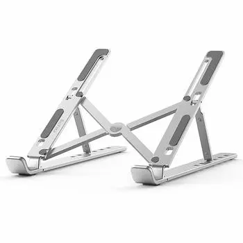 BoYata Laptop PC iPad Foldable Laptop Book 6 Adjustable Heat Made of Aluminum Compatible with Devices up to Work from Storage Bag Silver Stand, Stand,