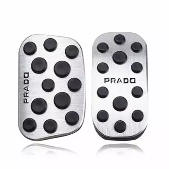 BOYOUS Land Cruiser Prado 150 Series алюминиевая педаль газа тормоза крышка не требуется инструменты крышка резиновый логотип PRADO индивидуальные детали для украшения ранние/поздние серебряный