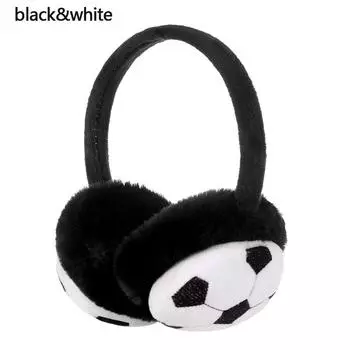 Boys And Girls Football Embroidered Children Earmuffs Cover Ears Headband Plush