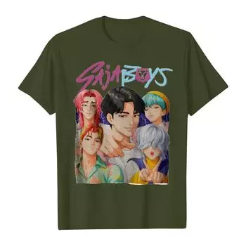 Boys And Girls Round Neck Casual Cartoon Print Short-sleeved T-shirt Tops 100 армия зеленый