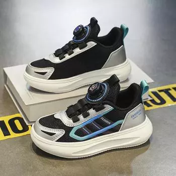 Boys and girls shoes spring children s double net sports shoes medium and large children s non-slip running shoes youth basketball shoes breathable 28