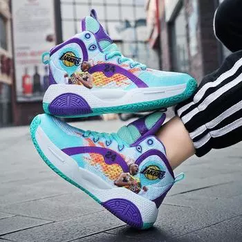 Boys and Girls Spring and Autumn Basketball Shoes Breathable Mesh Children s Sports Shoes Medium and Older Children s Teen Boys Training Shoes 31