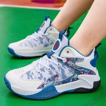 Boys basketball shoes autumn 6 breathable 8 ten-year-old boys primary school students sports personality trendy shoes non-slip children s running 31