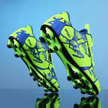 Boys football shoes without shoelaces, short nails, children s training, non-slip, children s twisting sports knob buckle sneakers, medium 28