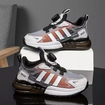 Boys Shoes Autumn Children S Mesh Breathable Running Sneakers Middle And Older Children S Students Rotating Dunk Sneakers 29