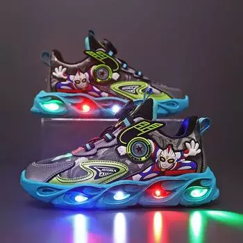 Обувь для мальчиков с вращающимися кнопками, легкие кроссовки, новые средние и большие детские бесплатные кроссовки на шнуровке для мальчиков начальной школы 35