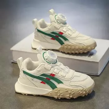 Boys shoes winter 2024 new children s sports shoes mesh breathable middle and old children running dad shoes elementary school students 27