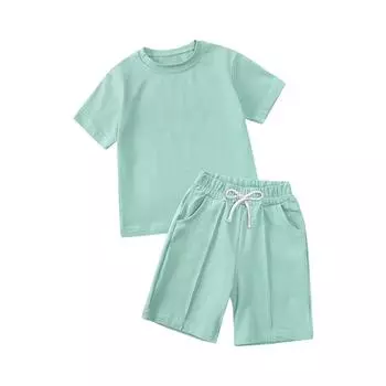 Boys Short Sleeve & Shorts Set - Kids 2-Piece Summer Outfit 7