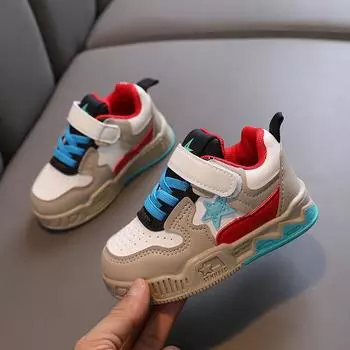 Кроссовки для мальчиков Осенняя повседневная обувь Девочки Модная нескользящая обувь для студентов Детская обувь для отдыха на открытом воздухе Обувь на плоской подошве Спортивная обувь для бега 30 чёрный