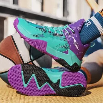 Кроссовки для мальчиков Летняя детская обувь Сетчатые баскетбольные ботинки для мальчиков среднего и старшего возраста Cement Field Actual Boots Кроссовки 39