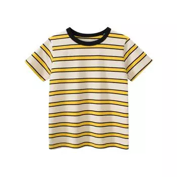 Boys Striped Short Sleeved T-shirt Summer Children s Clothing Half Sleeved Top Baby Clothes 90