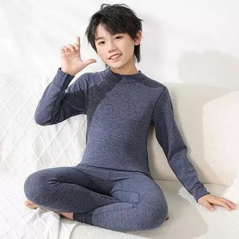 Boys Thermal Underwear Set: Winter Pajamas with Velvet for Toddlers and Kids 100 cm