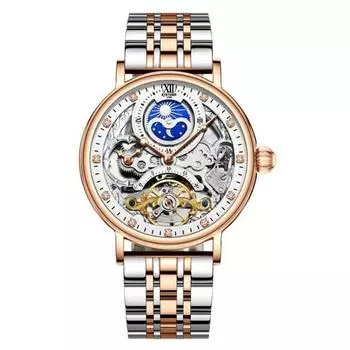 BOYZHE роскошные автоматические мужские часы мужские часы кожаные наручные часы роскошные часы BOYZHE 055M, корейские популярные часы